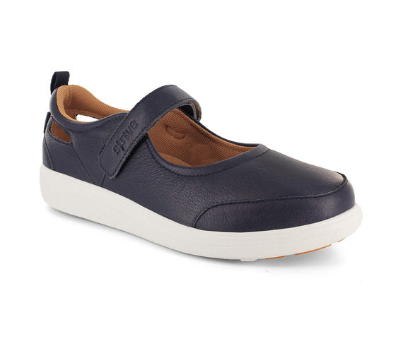 Strive Skip Women\'s Supportive Mary Jane Pump - Denim - Angle