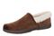 Vionic Clare Slipper - Women's Cozy Orthotic Arch Support Slippers - Chocolate - Left angle