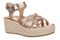 Vionic Dana Women's Orthotic Arch Support Espadrille Wedge Sandal - Bronze - Angle main