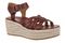 Vionic Dana Women's Orthotic Arch Support Espadrille Wedge Sandal - Sable - Angle main