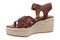 Vionic Dana Women's Orthotic Arch Support Espadrille Wedge Sandal - Sable - Left angle