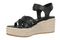 Vionic Dana Women's Orthotic Arch Support Espadrille Wedge Sandal - Black - Left angle