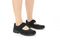 Vionic Walk Slim Giselle Women's Comfortable Orthotic Arch Support Mary Jane Walking Shoes - Black - Lifestyle