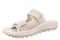 Vionic Hope Rx Women's Supportive Orthotic Slide Sandal with Arch Support - Parchment/gold - Left angle