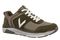 Vionic Walk Strider Knit - Men's Sneaker - Men's Comfortable Orthotic Arch Support Walking Sneakers - Dark Olive - Angle main