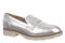 Vionic Cleo Loafer Women's Comfortable Orthotic Arch Support Slip-On Loafer - Silver - Angle main