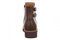 Vionic Carissa Women's Mid Shaft Short Boot - Comfortable Orthotic Ankle Boot with Arch Support - Coffee - Back