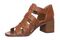 Vionic Marcella Women's Comfortable Strappy Block-Heel Sandal with Orthotic Arch Support - Tan - Left angle