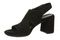 Vionic Bolinas Women's Comfortable Strappy Block-Heel Sandal with Orthotic Arch Support - Black - Left angle