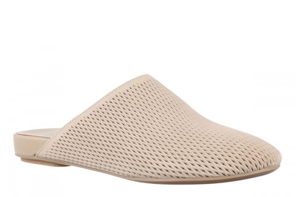 Vionic Opal Perf Women's Comfortable Arch Support Mule - Lucid Beige - Angle main