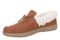 Vionic Claribel Slipper - Women's Cozy Orthotic Arch Support House Slipper - Tan - Left angle