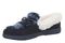 Vionic Claribel Slipper - Women's Cozy Orthotic Arch Support House Slipper - Navy Blazer - Left angle