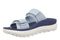Vionic Renewal - Adjustable Recovery Slide - Women's and Men's Unisex Orthotic Arch Support Comfort Recovery Sandals - Blue Mist - Left angle