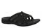 Vionic Tia Women's Sandal - Women's Stretchy Gore Orthotic Arch Support Sandal - Black - Angle main