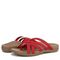 Vionic Tia Women's Sandal - Women's Stretchy Gore Orthotic Arch Support Sandal - Red