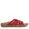 Vionic Tia Women's Sandal - Women's Stretchy Gore Orthotic Arch Support Sandal - Red