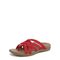 Vionic Tia Women's Sandal - Women's Stretchy Gore Orthotic Arch Support Sandal - Red