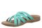 Vionic Tia Women's Sandal - Women's Stretchy Gore Orthotic Arch Support Sandal - Aqua Green - Left angle