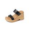 Reef Sunset Ibiza Women's Comfort Sandals - Black/Raffia