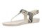 Vionic Palisades Women's Arch Support T-Strap Sandal - Cream Snake - Left angle