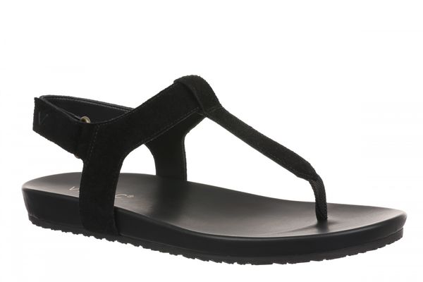 Vionic Palisades Women's Arch Support T-Strap Sandal - Black - Dropped - Angle main