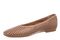Vionic Orinda Perf Women's Comfort Arch Support Ballerina Shoe - Mocha Mousse - Left angle