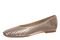Vionic Orinda Perf Women's Comfort Arch Support Ballerina Shoe - Bronze - Left angle