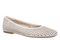 Vionic Orinda Perf Women's Comfort Arch Support Ballerina Shoe - Sea Salt - Angle main