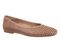 Vionic Orinda Perf Women's Comfort Arch Support Ballerina Shoe - Mocha Mousse - Angle main