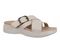 Vionic Starla Women's Orthotic Slide Sandal - Adjustable Buckle Comfort Platform - Chateau Grey - Angle main