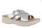 Vionic Starla Women's Orthotic Slide Sandal - Adjustable Buckle Comfort Platform - Silver - Angle main