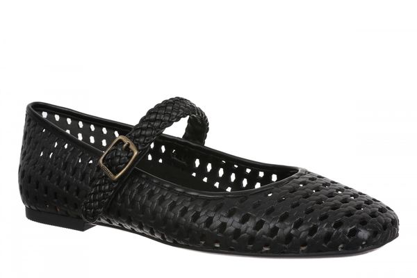 Vionic Alameda Woven Women's Mary Jane Comfort Shoe - Black - Angle main