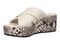 Vionic Dawn Women's Comfort Arch Support Slide Sandal - Cream Snake - Left angle