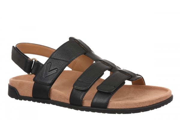 Vionic Eureka Women's Arch Support Slide Sandal - Black - Angle main