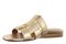 Vionic Glendora Women's Arch Support Slide Sandal - Gold - Left angle