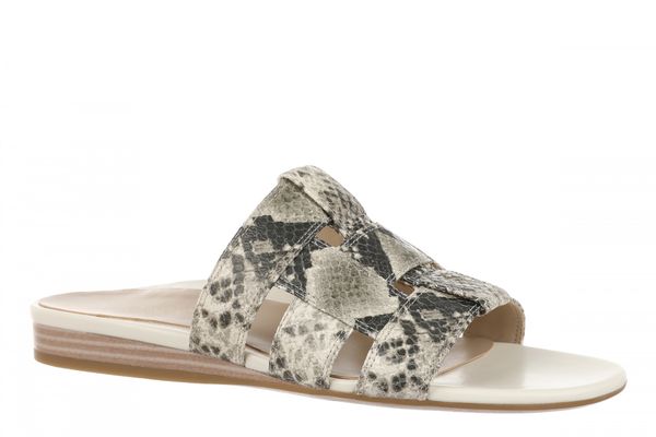 Vionic Glendora Women's Arch Support Slide Sandal - Cream Snake - Angle main