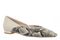 Vionic Gracia Women's Comfort Ballerina Shoe with Arch Support - Cream Snake - Angle main