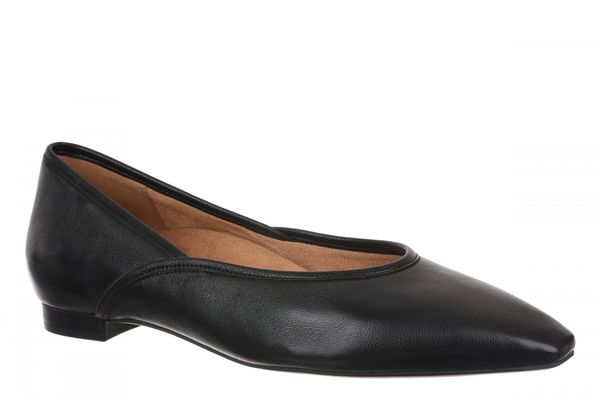 Vionic Gracia Women's Comfort Ballerina Shoe with Arch Support - Black - Angle main