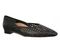 Vionic Gracia Woven Women's Arch Support Ballerina Shoe - Black - Angle main