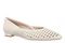 Vionic Gracia Woven Women's Arch Support Ballerina Shoe - Ivory - Angle main