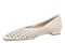 Vionic Gracia Woven Women's Arch Support Ballerina Shoe - Ivory - Left angle