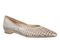 Vionic Gracia Woven Women's Arch Support Ballerina Shoe - Gold - Angle main