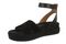 Vionic Yucca Women's Espadrille Platform Sandal with Arch Support - Black - Left angle