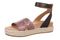 Vionic Yucca Women's Espadrille Platform Sandal with Arch Support - Merlot Snake - Left angle