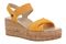 Vionic Darla Women's Espadrille Wedge Sandals with Arch Support - Amber Yellow - Angle main