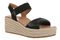 Vionic Darla Women's Espadrille Wedge Sandals with Arch Support - Black - Angle main