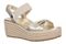 Vionic Darla Women's Espadrille Wedge Sandals with Arch Support - Gold - Angle main