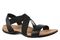 Vionic Raina Women's Strappy Comfort Sandal with Orthotic Arch Support - Black - Angle main