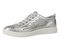 Vionic Winny Perf - Women's Perforated Leather Comfortable Supportive Orthotic Lace-Up Shoes with Arch Support - Silver - Left angle