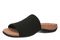 Vionic Renie Knit Women's Orthotic Slide Sandal - Stretch Knit Comfort Support - Black - Left angle